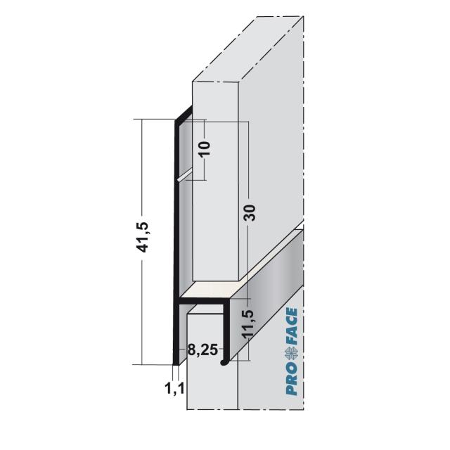 Proface -YOIN-HS aluminium geanodiseerd geeloxeerd L= 3055mm - HS82-AA305