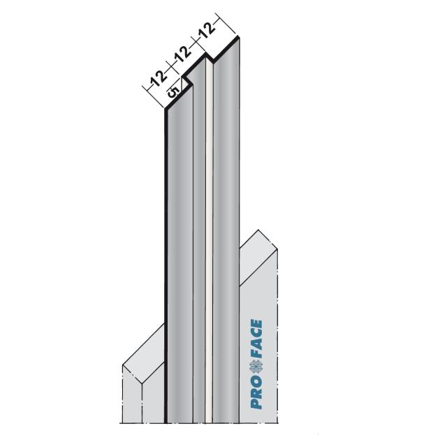 Proface -YOIN-O AA aluminium geanodiseerd geeloxeerd L= 2500mm - O50-AA250