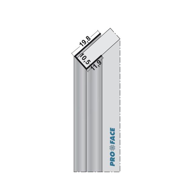 Proface -YOIN-U ARAL aluminium blank L= 3055mm - U105-ARAL305