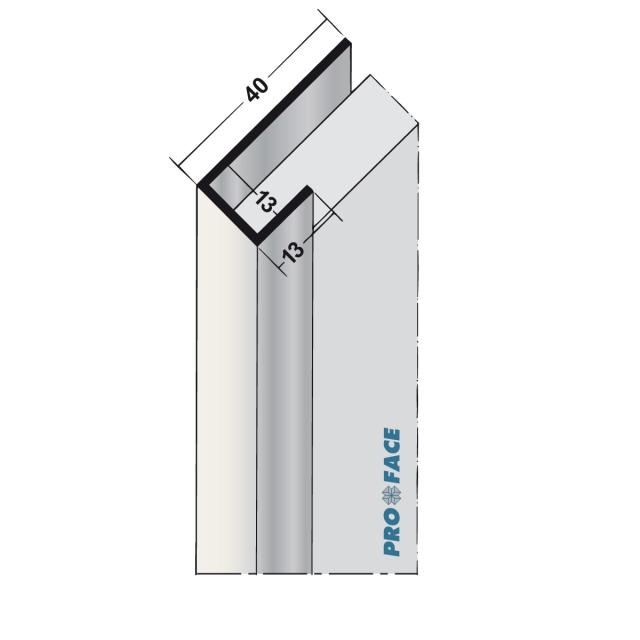 Proface -YOIN-U A aluminium blank L= 2500mm - U130-ARAL250