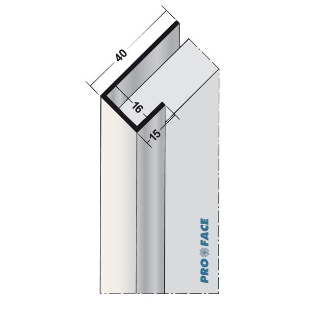 Proface -YOIN-U A aluminium blank L= 2500mm - U160-ARAL250
