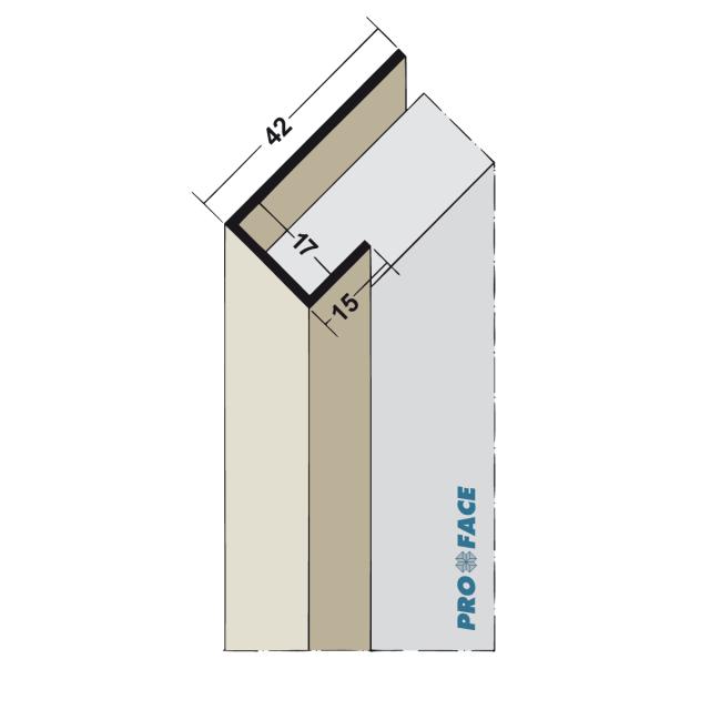 Proface -YOIN-U P hard pvc zwart L= 5000mm - U170-PBL500