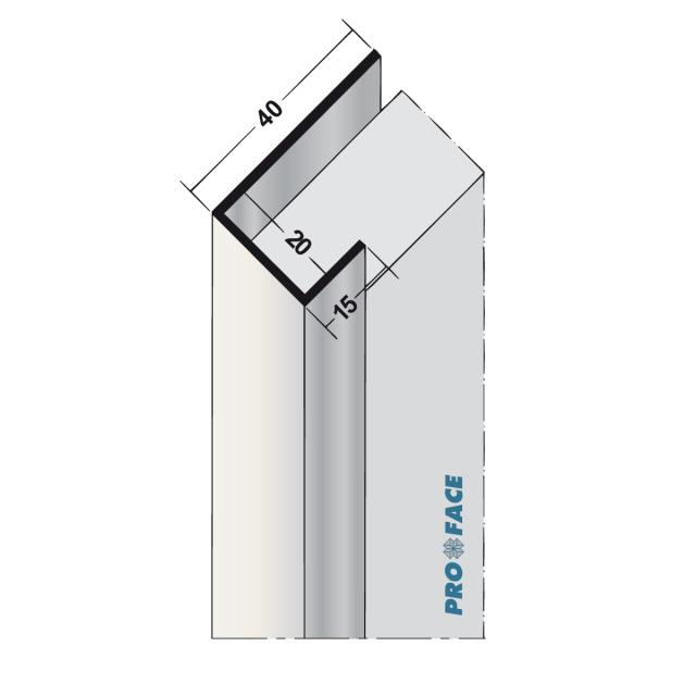 Proface -YOIN-U A aluminium blank L= 2500mm - U200-ARAL250