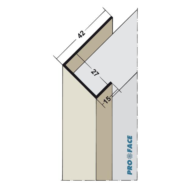 Proface -YOIN-U P hard pvc bruin L= 2500mm - U270-PBR250