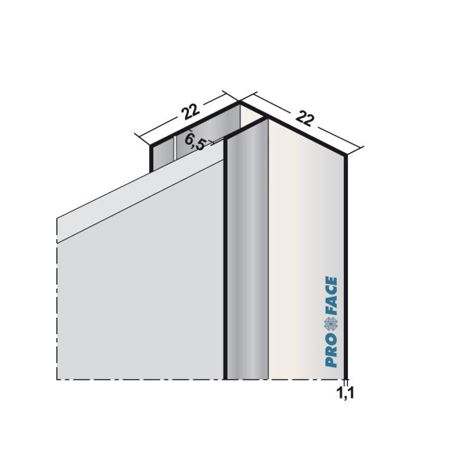 Proface -YOIN-U AW aluminium wit L= 3055mm - U65F-AW305
