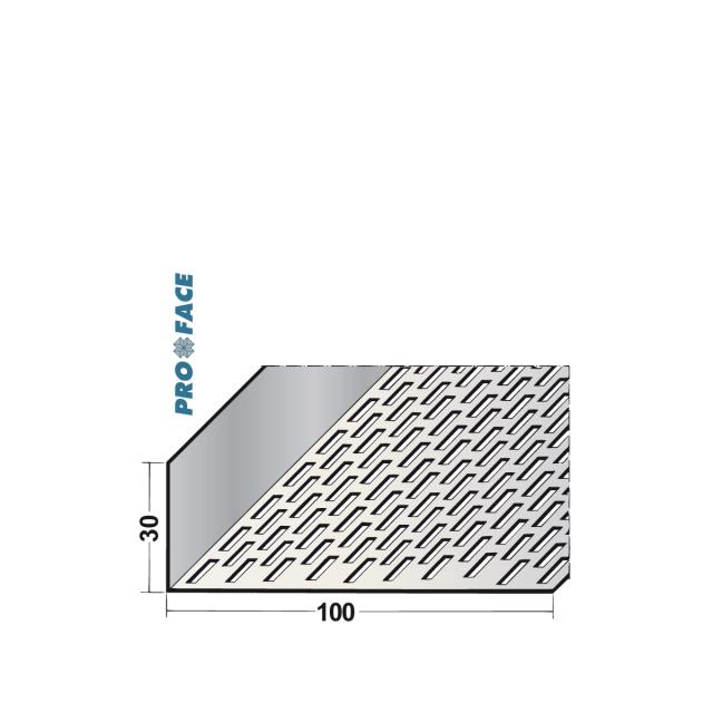 Proface -VENTILEX ABL aluminium zwart L= 2500mm - VX1000-ABL250