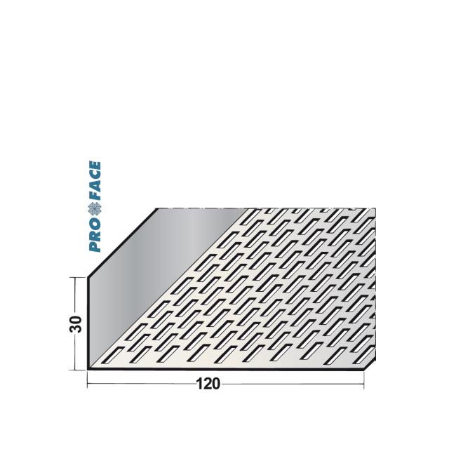 Proface -VENTILEX ABL aluminium zwart L= 2500mm - VX1200-ABL250