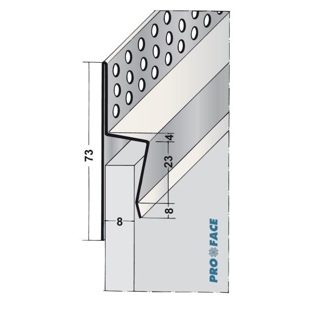 Proface -VENTILEX A aluminium blank L= 2500mm - VX150-A250