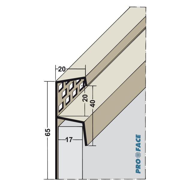 Proface -VENTILEX P pvc zwart L= 2500mm - VX170-PBL250