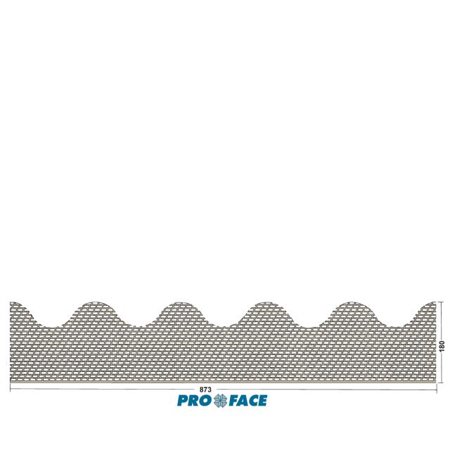 Proface -VENTILEX P hard pvc zwart L= 870mm - VX1800D-PBL87