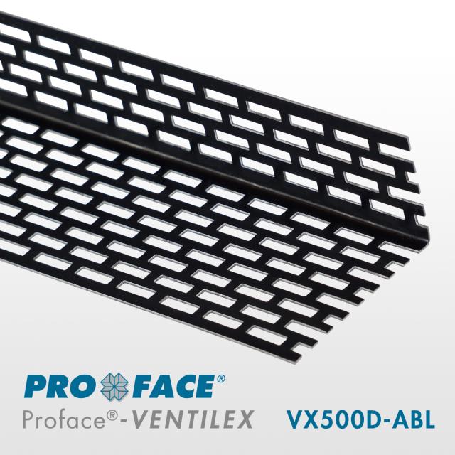 Proface -VENTILEX aluminium zwart L= 2500mm - VX500D-ABL250