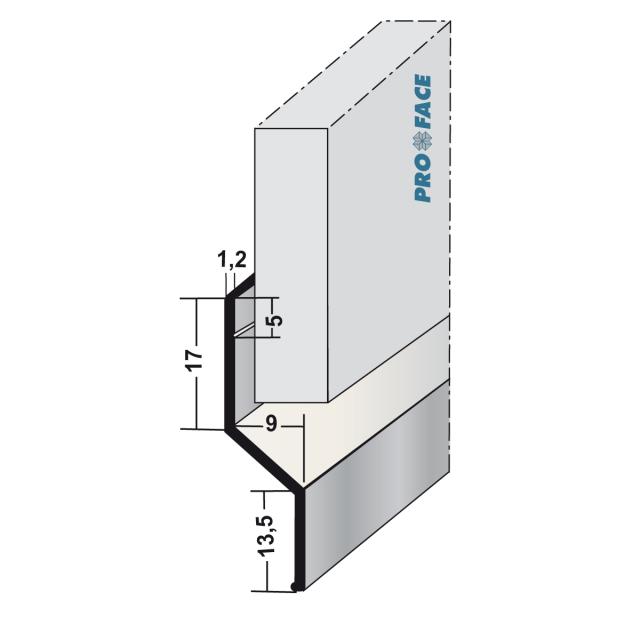 Proface -WATEX AW aluminium wit L= 3055mm - WT90-AW305