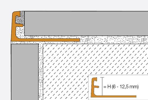 JOLLY-ACG aluminium glanzend chroom L= 2500mm - A100ACG-2.50