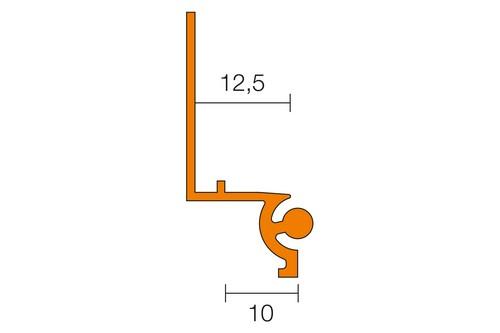 DILEX-AEBTO/ AEVT aluminium geanodiseerd L= 2500mm - AEBTO125-2.50