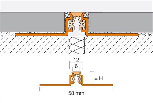 DILEX-AKWS aluminium grafiet zwart L= 2500mm - AKWS110GS-2.50