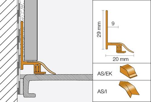 Dilex-AS zuiver wit L= 2500mm - AS20BW-2.50