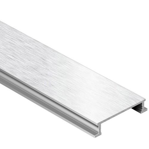 Designline-A aluminium verchroomd geborsteld L= 2500mm - DL625ACGB-2.50