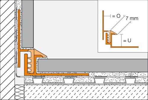 DILEX-EK hard pvc licht beige L= 2500mm - EKU11-O7HB-2.50