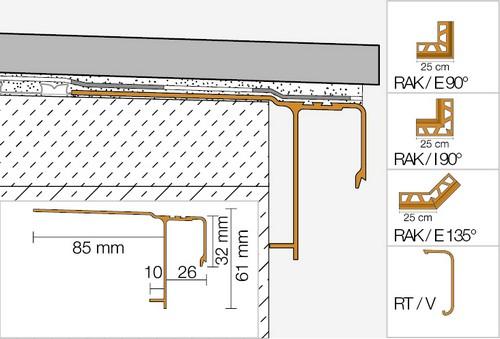 Bara-RAK/E 90gr aluminium pastelgrijs - E90-RAK50PG-1.00