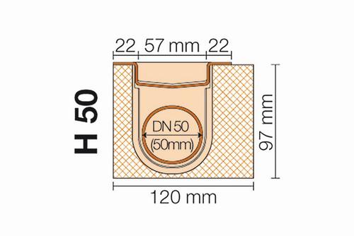 KERDI-LINE lijnafvoergoot horizontaal - KLH50GE100