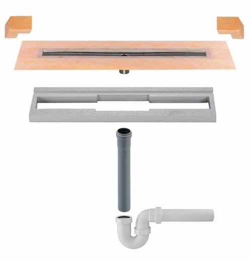 KERDI-LINE-V set roestvaststalen lijnafvoergoot - KLV50GSE80