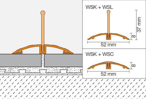 Showerprofile-WSK L= 1000mm - SPWSK52AE-1.00
