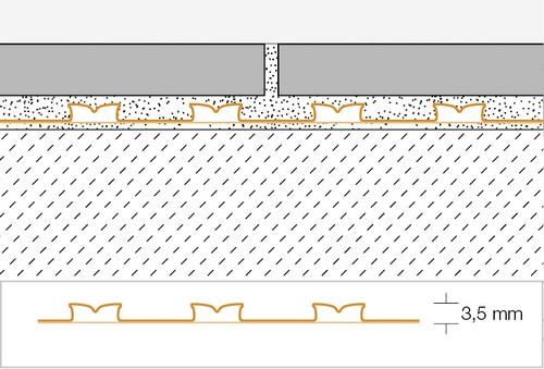 Ontkoppelingsmat 1m breed hard pvc rol 30 m1 - D30M