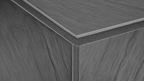 JOLLY-TSDA aluminium structuur-gecoat donker antraciet L= 3000mm - J110TSDA-3.00
