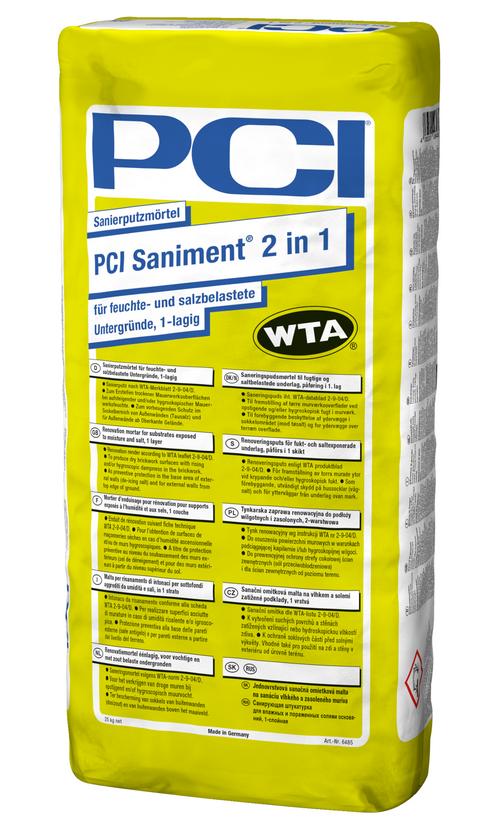 PCI Saniment 2 in 1 renovatie- en afwerkmortel zak 25 kg