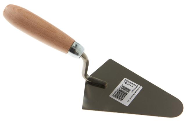 Pleistertroffel rond HG 140 mm RVS houtgrip