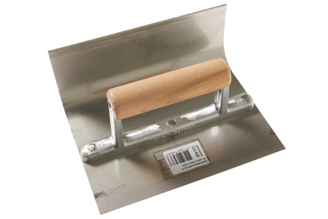 Vloerhoekspaan RVS (91-F) recht Radius 30 mm houtgrip