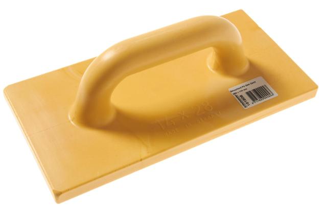 Schuurbord PU geel zacht 140x280 mm