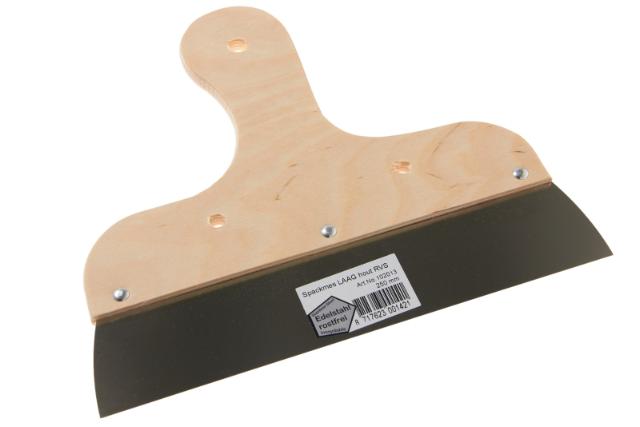 Spackmes laag hout RVS 25 cm