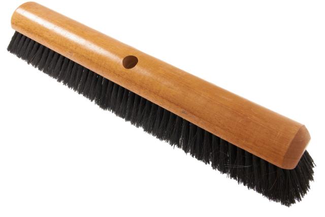 Bezem zacht zwart haar 50 cm