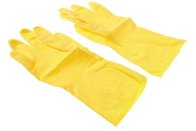 Handschoen Latexgeel maat 9 Huishoud handschoenen