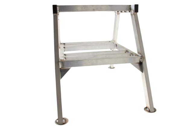 Stukadoorstrapje 2 treeds 2-Z Aluminium, 2 zijdig oploopbaar
