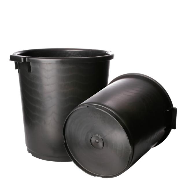 Speciekuip zwart hoog 35 ltr