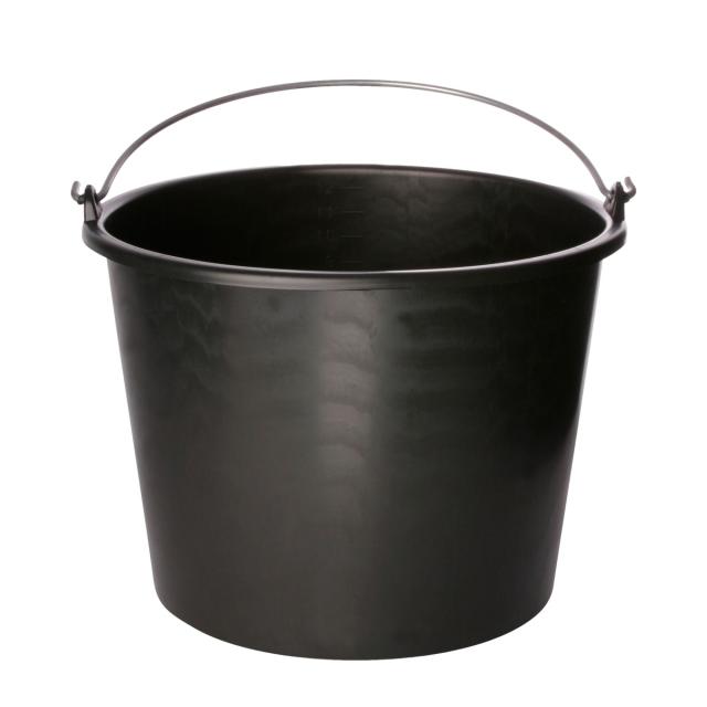 Bouwemmer zwart 12 ltr