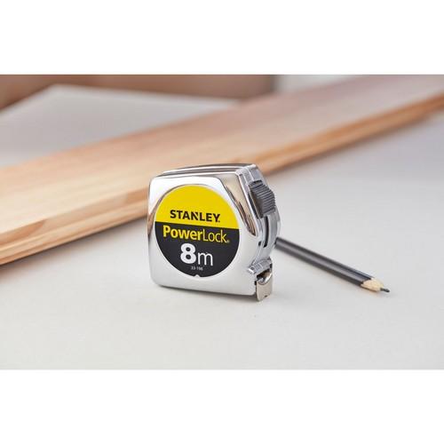 Rolbandmaat Powerlock 8 mtr Stanley Tools