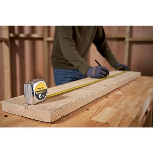 Rolbandmaat Powerlock 8 mtr Stanley Tools