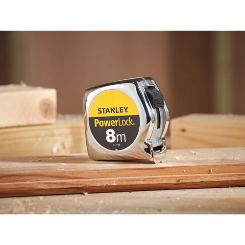 Rolbandmaat Powerlock 8 mtr Stanley Tools