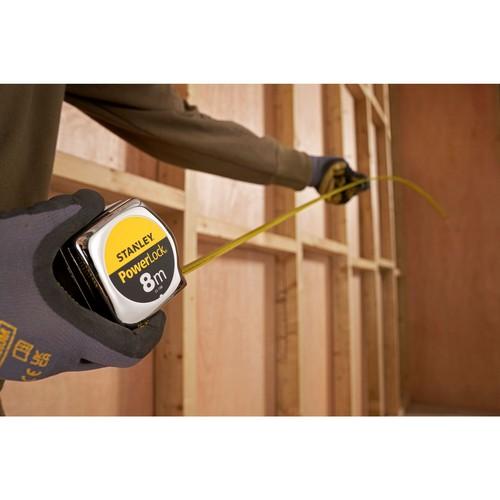 Rolbandmaat Powerlock 8 mtr Stanley Tools