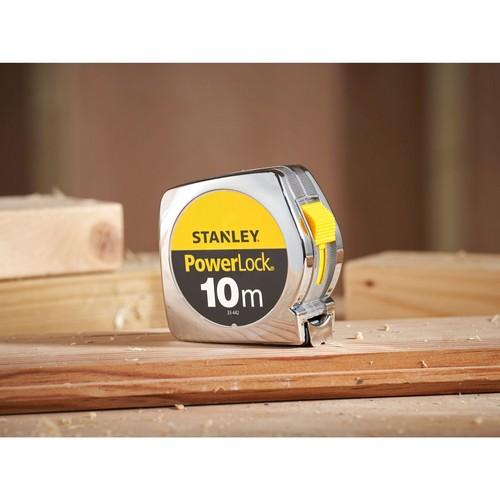 Rolbandmaat Powerlock 10 mtr Stanley Tools