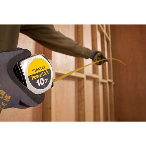 Rolbandmaat Powerlock 10 mtr Stanley Tools