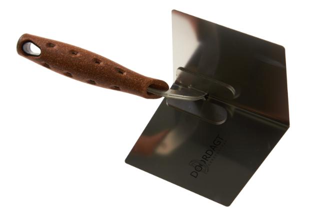 Doordagt-Premium KURK Hoektroffel Inwendig + ALU-blokje 125x97 mm RVS