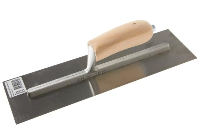 Pleisterspaan staal 100x355 mm blanke houten greep