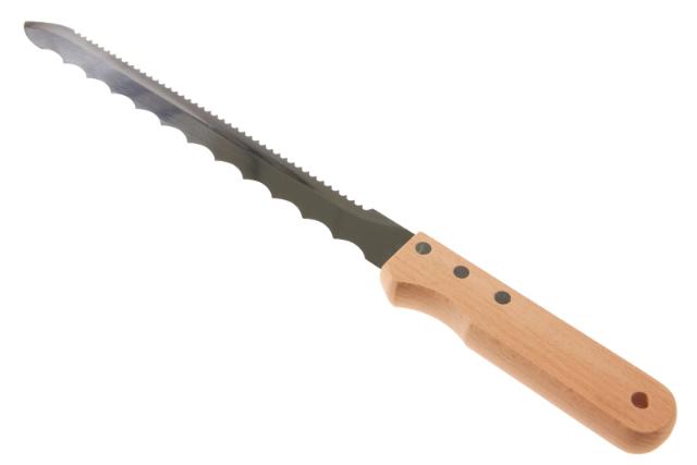 Isolatiemes RVS met houtengreep 28 cm