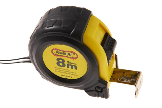 Rolbandmaat (P) B=25 mm Lengte 8 mtr