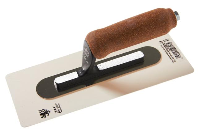 NELA Plasticspaan 240x100/90 mm Wit PVC blad 1,0 mm KURK handgreep