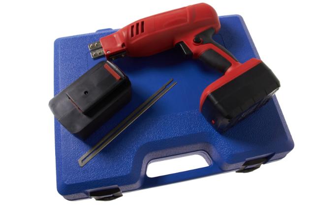 Polystyreensnijder Accu Styrocutter inclusief koffer snijmes 200 mm oplader en 2 accu's
